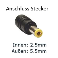 5.5-2.5mm Stecker