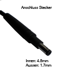 4.8-1.7mm Stecker Ultrabook