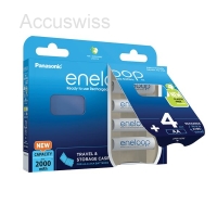 Panasonic eneloop 4x AA Akku in der Plastikbox, HR-3UTGA-4BP-CASE