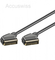 Scart-Verbindungskabel 1.5m, Vernickelt, ø 7 mm