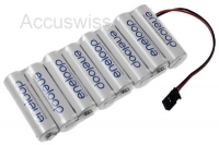 Panasonic Eneloop 8er Reihen Akku, 9,6V 2Ah F1x8 Futaba-Servo