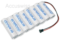 Sanyo ENELOOP 8er Reihen Akku, 9,6V 2Ah mit Lötfahne