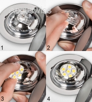 LED-Chip G4 Sockel mit 9 LEDs 1.5W  in warmweiss