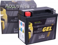 Intact GEL12-12-BS GEL-Motorradbatterie ersetzt GTX12-BS, DIN 51012 12V 10Ah