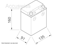 Intact GEL12-14L-A2 GEL-Motorradbatterie ersetzt DIN 51411, YB14L-B2 12V 14Ah