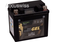 Intact GEL12-6ZS GEL-Motorradbatterie ersetzt GEL12-5L-BS, M6005 12V 5Ah