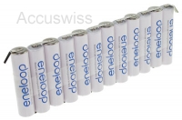 Akku-Pack Eneloop AAA F1x12 Reihe mit Ltfahne 14,4V 800mAh