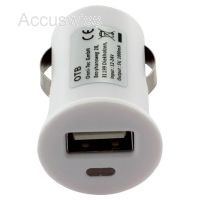 KFZ Lade-Adapter mit USB Buchse Weiss