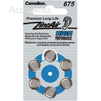 Camelion A675 Zink-Luft Hörgerätebatterie im 6er Pack