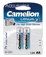 Camelion AA Lithium Batterien 2er Pack, Mignon, AA, LR6