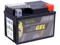 Intact GEL12-4L-BS GEL-Motorradbatterie ersetzt 50314LF, GT4L-BS 12V 3Ah