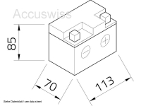 Intact GEL12-4L-BS GEL-Motorradbatterie ersetzt WPX4L-BS, YT4L-BS 12V 3Ah