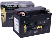 Intact GEL12-12A-BS GEL-Motorradbatterie ersetzt 0092M60160, M6016 12V 10Ah