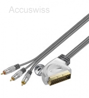 Scart zu Composite Cinch Audio Video, IN-OUT 2m