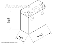Intact GEL12-14B-4 GEL-Motorradbatterie ersetzt 514022019, 512903013 12V 12Ah