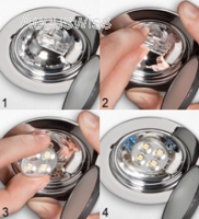 LED-Chip G4 Sockel mit 3 LEDs in Weiss