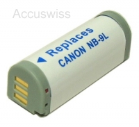 Akku ersetzt Canon NB-9L, 4722B001 750mAh