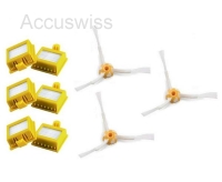 Filter (HEPA) & Seiten Bürste Set für Roomba 7xx Serie je 3Stk