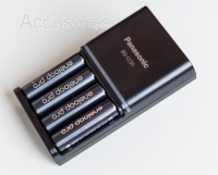 Panasonic Schnell-Ladegerät BQ-CC55 mit 4x Eneloop Pro AA
