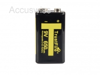 Trustfire / Soshine 9V-Block Li-Polymer Akku 6LR61, 6F22 650mAh