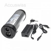 36V 10Ah E-Bike Trinkflaschen Akku + Halterung, Ladegerät, 310 x 90mm