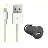 KFZ Lader Adapter mit Lightning Kabel für iPhone 11, 12, 13 Pro, 14 Pro