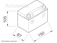 Intact GEL12-14ZS GEL-Motorradbatterie ersetzt YTZ14S-BS, YTZS-4 12V 11.5Ah