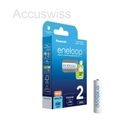 Panasonic Eneloop 2 Stück AAA BK-4MDCE/2BE passend für Dect Telefon Akkus