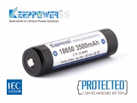 Keeppower 18650 3.7V 3500mAh (NCR18650GA) Button Top / geschützt