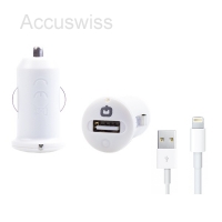 KFZ USB Netzteil mit Apple Lightning-Kabel 1m für iPhone 11, 12, 13