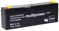 Multipower MP2.3-12 (MP2.2-12) Bleiakku, 12V 2.3Ah Faston 4,8mm