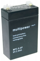 Multipower MP2.8-6P Bleiakku, 6V 2.8Ah Faston 4,8mm
