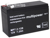 Multipower MP7.2-12B Bleiakku 12V 7.2Ah Faston 6,3mm