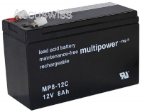 Multipower MPC8-12 Bleiakku Zyklenfest, 12V 8Ah Faston 6,3mm