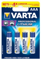 Varta 6103 Professional Lithium AAA, LR03, 4er Pack