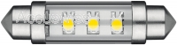 LED Soffitte 42mm Lampensockel mit 3 LEDs Weiss