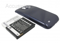 Akku ersetzt Samsung B600BE 5200mAh mit Cover in Blau