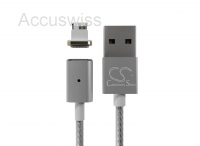 Magnet Lightning USB Kabel 1.2m in Silber