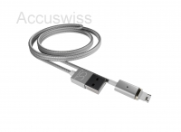 Magnet Lightning USB Kabel 1.2m in Silber