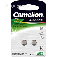 Camelion AG3, LR41, LR736, Batterien 2er Packung