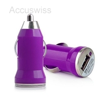 KFZ USB Ladeadapter Violet 1000mA