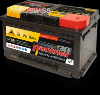 Autobatterie Panther P+75T 278x 175x 175mm, 12V 75Ah