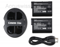 Dual Akkuladestation für Nikon EN-EL15 mit 2 Akkus
