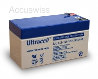 Ultracell UL1.3-12 12V 1.3Ah Bleiakku Faston 4.8mm