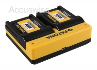 Patona Dual USB-Ladegerät für Fujifilm NP-50, Pentax D-Li68, D-Li122 Akkus