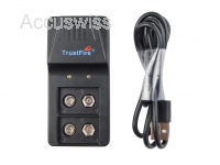 Trustfire BC01 9V Block Ladegerät 6F22, 6LR61, Li-ion, Ni-MH Akkus