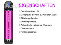 Efest SLIM K1, 1-Schacht USB Li-Ion Akkulader