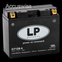 LP GT12B-4 GEL-Motorradbatterie ersetzt DIN51001, 51015, 51299, F12-12B 12V 10Ah