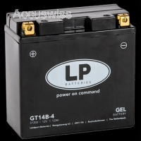LP GT14B-4 GEL-Motorradbatterie ersetzt DIN 51201, 51410, 51418, 51422 12V 12Ah