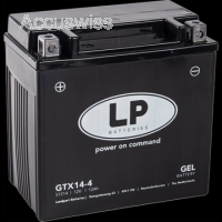 LP GTX14-4 GEL-Motorradbatterie GTX14-BS, YTX14-4, YTX14-BS 12V 12Ah